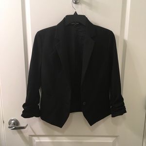 Express | Ruched 3/4 Sleeve Cutaway Blazer 6 NWOT